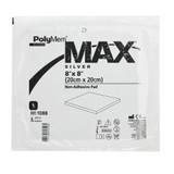 PolyMem MAX Silver Foam Dressing 8 X 8 Inch Square Sterile, 1088, Pack of 1