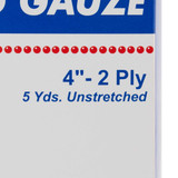 Fluff Dressing Dukal Cotton Gauze 2-Ply 4 Inch X 5 Yard Roll Sterile 454 Case/96 DUKAL CORPORATION 529182_CS