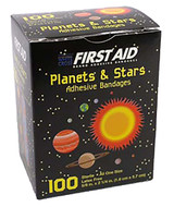 American White Cross First Aid Adhesive Strip Plastic Kid Design (Planets / Stars) 5/8 X 2-1/4 Inch Sterile, 15661, Case of 12