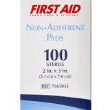 American White Cross Non-Adherent Dressing 2 X 3 Inch Sterile 1 per Pack, 7565033, Box of 100