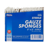 Gauze Sponge Dukal Cotton 8-Ply 2 X 2 Inch Square Sterile 6208 Box/100 DUKAL CORPORATION 374444_BX