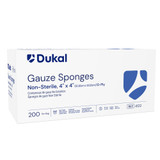Dukal Gauze Sponge 4 X 4 Inch 12-Ply NonSterile 100 per Pack, 4122-100, Bag of 100