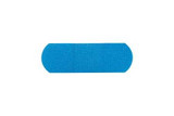 Metal Detectable Adhesive Strip American® White Cross 1 x 3 Inch Fabric Rectangle Blue Sterile 1631025 Case of 1300 American® White Cross 920146_CS