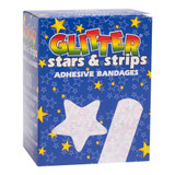 Stat Strip Adhesive Strip Plastic Kid Design (Glitter Stars and Stripes) 3/4 X 3 Inch Sterile, GLIAST100, Box of 100