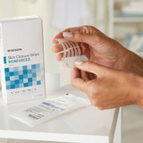 McKesson Skin Closure Strip 1/4 X 4 Inch Nonwoven Material Reinforced Strip White, 3009, Box of 50