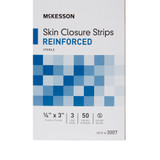 McKesson Skin Closure Strip 1/4 X 3 Inch Nonwoven Material Reinforced Strip White, 3007, Case of 200