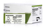 Suture with Needle McKesson Nonabsorbable Black Monofilament Nylon Size 6-0 18 Inch Suture 1-Needle 13 mm 3/8 Circle Reverse Cutting Needle S1698GX Box/12 MCK BRAND 1034505_BX