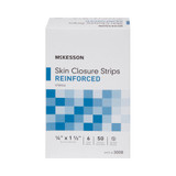 McKesson Skin Closure Strip 1/4 X 1-1/2 Inch Nonwoven Material Reinforced Strip White, 3008, Case of 200