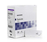 Suture with Needle McKesson Absorbable Braided Polyglycolic Acid Size 5-0 30 Inch Suture 1-Needle 19 mm 3/8 Circle Reverse Cutting Needle SJ421GX Box/36 MCK BRAND 1034529_BX