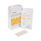 McKesson Skin Closure Strip 1/8 X 3 Inch Nonwoven Material Flexible Strip Tan, 3000, Case of 200