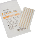 McKesson Skin Closure Strip 1/8 X 3 Inch Nonwoven Material Flexible Strip Tan, 3000, Case of 200