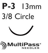Absorbable Suture with Needle Coated Vicryl™ Polyglactin 910 P-3 3/8 Circle Precision Reverse Cutting Needle Size 4 - 0 Braided J494G Box of 12 Coated Vicryl™ 99421_BX