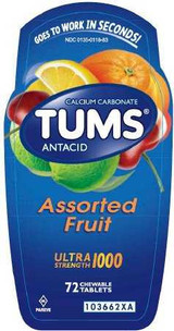 Antacid Tums Ultra Strength 1000 mg Strength Chewable Tablet 72 per Bottle 00135011883 Each/1 7551 Glaxo Smith Kline 363181_EA Antacid Tums Ultra Strength 1000 mg Strength Chewable Tablet 72 per Bottle 00135011883 Each/1 7551 Glaxo Smith Kline 363181_EA