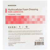 McKesson Foam Dressing 6 X 6 Inch Without Border Film Backing Nonadhesive Square Sterile, 16-4738, Box of 10