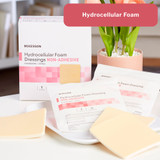 McKesson Foam Dressing 6 X 6 Inch Without Border Film Backing Nonadhesive Square Sterile, 16-4738, Case of 100