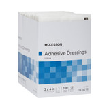 McKesson Non-Adherent Dressing with Adhesive 3 X 4 Inch Sterile 1 per Pack, 16-4273, Box of 100
