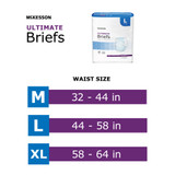McKesson Incontinence Brief Adult X-Large Unisex Disposable Heavy Absorbency, BR33893, Case of 60