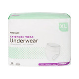 McKesson Absorbent Underwear Pull On with Tear Away Seams Adult X-Large Unisex Disposable Heavy Absorbency, UWEXTXL, Case of 48