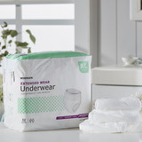 McKesson Absorbent Underwear Pull On with Tear Away Seams Adult X-Large Unisex Disposable Heavy Absorbency, UWEXTXL, Bag of 12