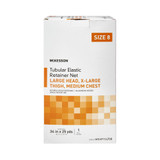 McKesson Elastic Net Retainer Dressing Tubular White Elastic Size 8 34 Inch X 25 Yard (86.4 cm X 22.9 m) Large Head / X-Large Thigh / Medium Chest NonSterile, MSVP114708, Case of 10