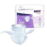 Seni Active Super Plus Absorbent Underwear Pull On with Tear Away Seams Adult Medium Unisex Disposable Heavy Absorbency, S-ME09-AP1, Pack of 9