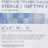 USP Type VII Gauze Sponge McKesson Gauze 8-Ply 4 X 4 Inch Square Sterile 16-193 Box/1 8991FP MCK BRAND 854383_BX