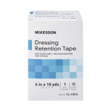 Water Resistant Dressing Retention Tape with Liner McKesson White 4 Inch x 10 Yard Nonwoven / Printed Release Paper NonSterile 16-4804 Case of 24 146-13221L McKesson 1087972_CS