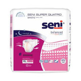 Unisex Adult Incontinence Brief Seni Super Quatro X-Large Disposable Heavy Absorbency S-XL08-BQ1 Pack/8 53-1352-8 TZMO USA Inc 1163839_PK