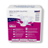 Seni Super Quatro Incontinence Brief Adult X-Large Unisex Disposable Heavy Absorbency, S-XL08-BQ1, Pack of 8