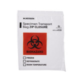 Specimen Transport Bag McKesson 8 x 10'' Zip Closure Biohazard Symbol / Storage Instructions NonSterile 4530 Case of 1000