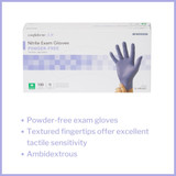 McKesson Confiderm 3.0 Exam Glove Medium NonSterile Nitrile Standard Cuff Length Textured Fingertips Blue Chemo Tested / Fentanyl Tested, 14-6N34EC, Case of 1000