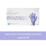 McKesson Confiderm 3.0 Exam Glove Large NonSterile Nitrile Standard Cuff Length Textured Fingertips Blue Chemo Tested / Fentanyl Tested, 14-6N36EC, Case of 1000