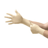 Diamond Grip Exam Glove Small NonSterile Latex Standard Cuff Length Textured Fingertips White Not Rated, MF-300-S, Box of 100