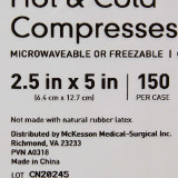 Hot / Cold Pack McKesson General Purpose X-Small 2-1/2 x 5 Inch Gel Reusable 16-6115 Case of 150 63430 McKesson 1107947_CS