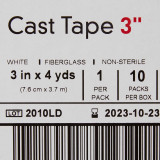 Cast Tape McKesson 3 Inch x 12 Foot Fiberglass White 115-3 Box of 10 13792 McKesson 733690_BX