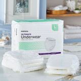 McKesson Absorbent Underwear Pull On with Tear Away Seams Adult Large Unisex Disposable Heavy Absorbency, UW33852, Bag of 18