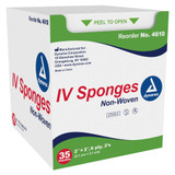 Dynarex I.V. Sponge 2 X 2 Inch 6-Ply Sterile 2 per Pack, 4610, Box of 1