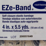 Elastic Bandage EZe-Band® LF 4 Inch x 5-1/2 Yard Double Hook and Loop Closure Tan NonSterile Standard Compression 59140000 Case of 60 53-27037-18 EZe-Band® LF 442367_CS