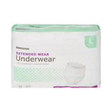 McKesson Absorbent Underwear Pull On with Tear Away Seams Adult Large Unisex Disposable Heavy Absorbency, UWEXTLG, Bag of 14