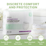 McKesson Absorbent Underwear Pull On with Tear Away Seams Adult Large Unisex Disposable Heavy Absorbency, UWEXTLG, Case of 56