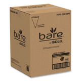 Bare 4 oz. Paper Paper Cone Cup White Disposable, 4R-2050, Sleeve of 200