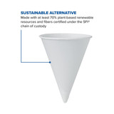 Bare 4 oz. Paper Paper Cone Cup White Disposable, 4R-2050, Sleeve of 200