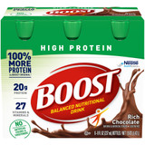 Boost High Protein Oral Supplement Rich Chocolate Flavor Liquid 8 oz. Bottle, 41679940365, Case of 24