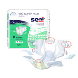 Seni Super Plus Incontinence Brief Adult Small Unisex Disposable Heavy Absorbency, S-SM12-BP1, Pack of 12