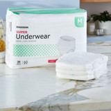 McKesson Absorbent Underwear Pull On with Tear Away Seams Adult Medium Unisex Disposable Moderate Absorbency, UW33844, Bag of 20