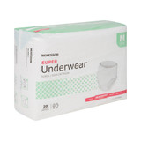 McKesson Absorbent Underwear Pull On with Tear Away Seams Adult Medium Unisex Disposable Moderate Absorbency, UW33844, Case of 80
