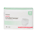 McKesson Absorbent Underwear Pull On with Tear Away Seams Adult Medium Unisex Disposable Moderate Absorbency, UW33844, Case of 80
