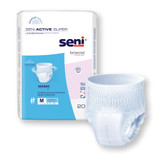 Seni Active Super Absorbent Underwear Pull On with Tear Away Seams Adult Medium Unisex Disposable Moderate Absorbency, S-ME20-AS1, Case of 80