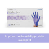 McKesson Confiderm 3.0 Exam Glove X-Large NonSterile Nitrile Standard Cuff Length Textured Fingertips Blue Chemo Tested / Fentanyl Tested, 14-6N38EC, Case of 1000