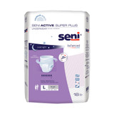 Seni Active Super Plus Absorbent Underwear Pull On with Tear Away Seams Adult Large Unisex Disposable Heavy Absorbency, S-LA18-AP1, Pack of 18